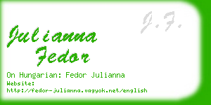 julianna fedor business card